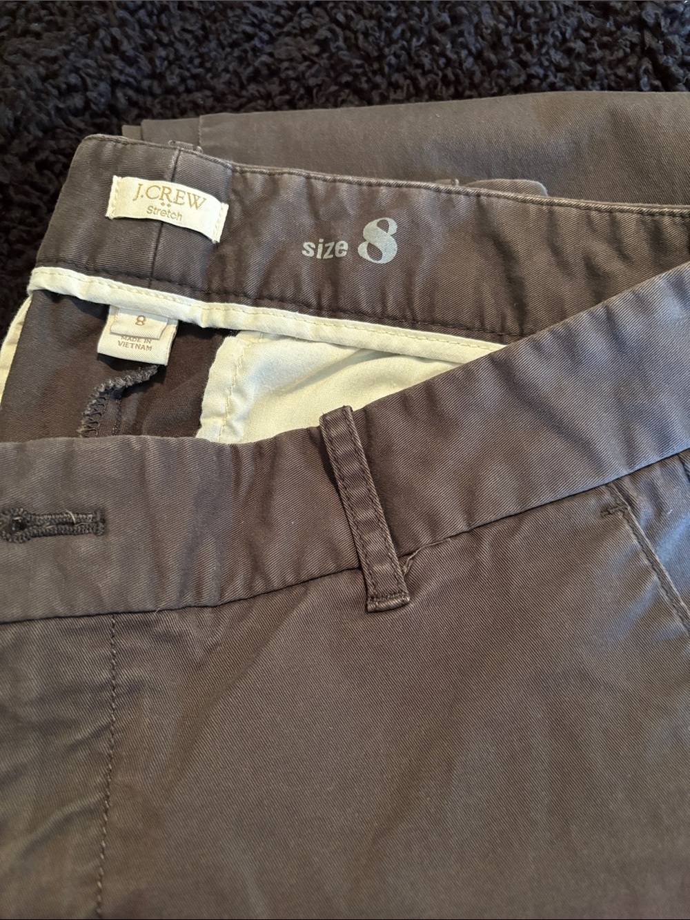 J. Crew women’s  Stretch Chinos in Dark gray